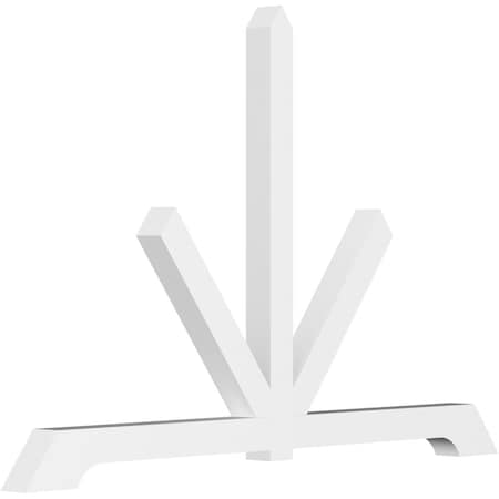 Ekena Millwork Vanguard Architectural Grade PVC Gable Bracket, 84"W x 56"H x 4"D x 4"F, 16/12 Pitch GBP084X56X0404VAN00